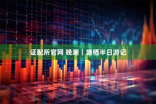 证配所官网 晚潮｜塘栖半日游记